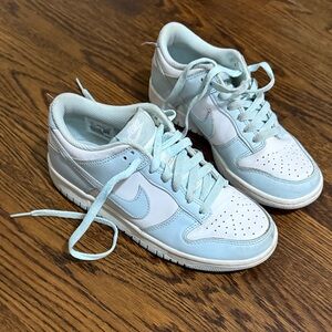 Nike Big Kids Dunk Lows Sky Blue and White Sneakers